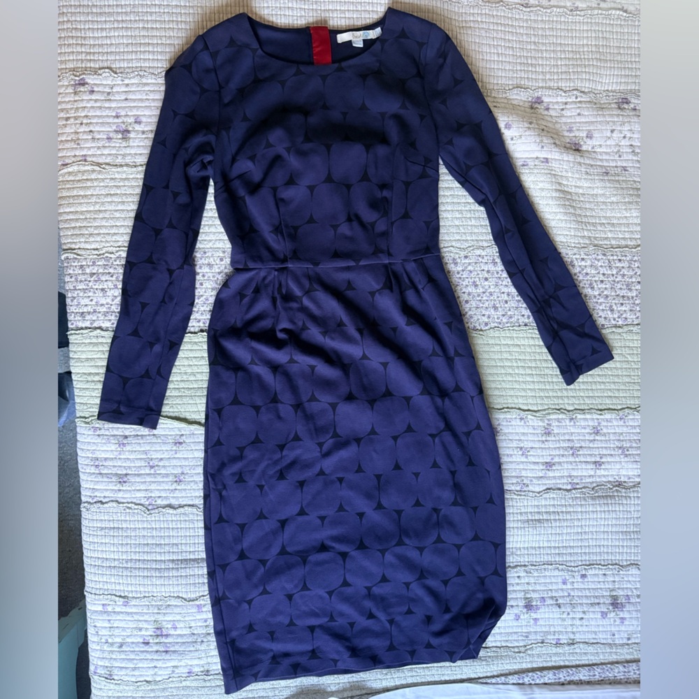 Boden Navy and Black Dress. Size 4L